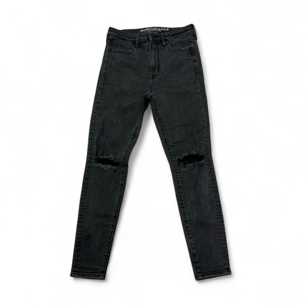 American Eagle Super Hi-Rise Jegging Super Stretch X Black Size 6 Short